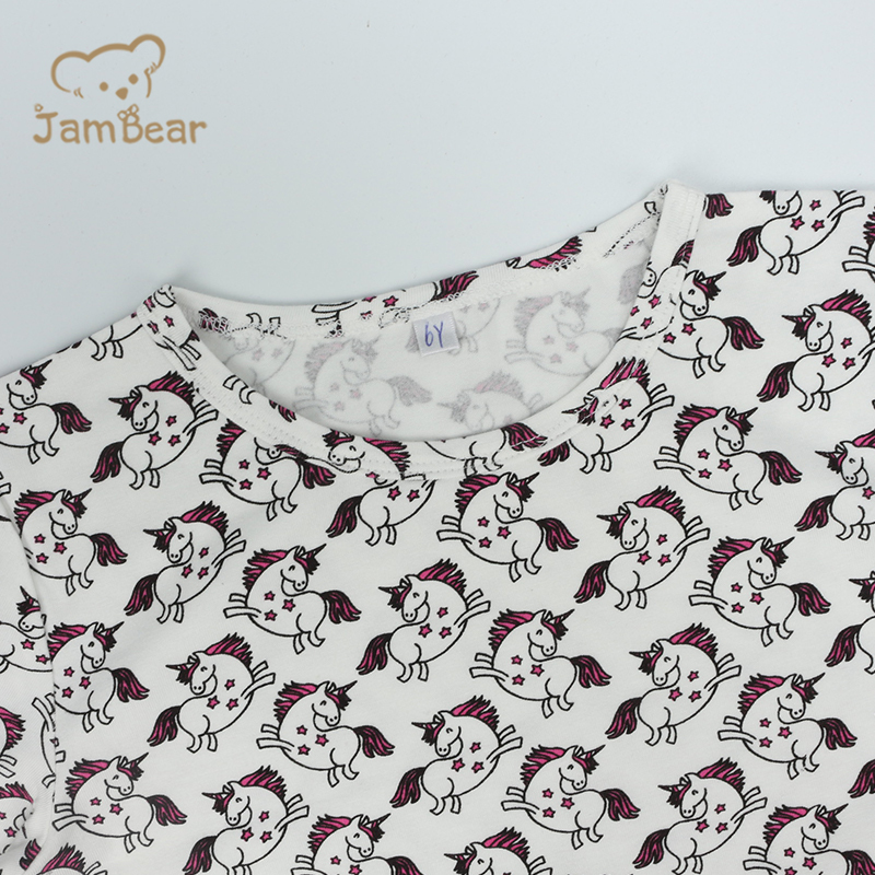 Organic bamboo pajamas for kids long sleeve newborn pajamas 70% bamboo 30% organic cotton 200gsm kids pajamas silk screen printing