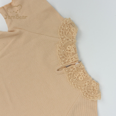 Summer organic ribbed baby pajamas sustainable baby Loungewear 95% orgnaic cotton 5% spandex 2x2 rib 210gdm children pyjamas