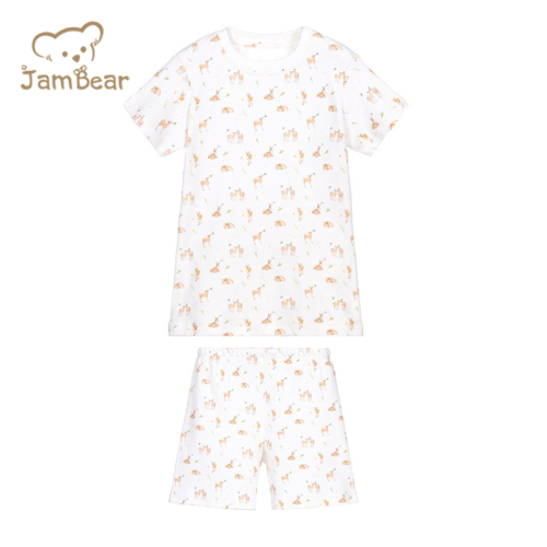 Jambear Kids Short Pyjama Sets 2pk Night Suit for Baby Organic Cotton Toddler Sleeping Lounge Organic Baby Clothes