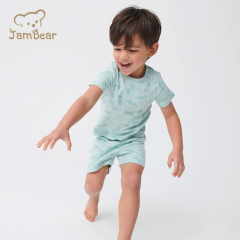 JamBear Organic cotton kids Pajamas Set eco-friendly two piece sleepers night suit for baby toddler short sets pyjama