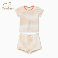 JamBear Organic cotton kids Pajamas Set eco-friendly two piece sleepers night suit for baby toddler short sets pyjama