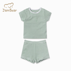 JamBear Organic cotton kids Pajamas Set eco-friendly two piece sleepers night suit for baby toddler short sets pyjama