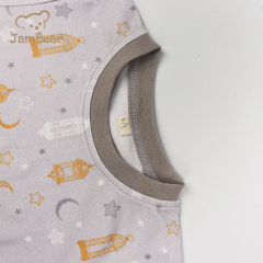 Orgnaic bamboo pajamas for kids long sleeve custom bamboo baby pajamas 70% bamboo 30% organic cotton interlock 220gsm digital printing