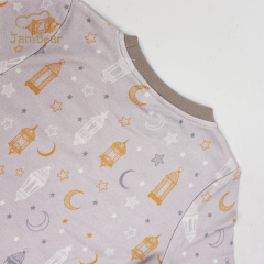 Orgnaic bamboo pajamas for kids long sleeve custom bamboo baby pajamas 70% bamboo 30% organic cotton interlock 220gsm digital printing