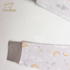 Orgnaic bamboo pajamas for kids long sleeve custom bamboo baby pajamas 70% bamboo 30% organic cotton interlock 220gsm digital printing