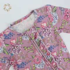 Baby ruffle zip romper organic cotton newbron ruffles sleepsuit ruffled baby romper footies