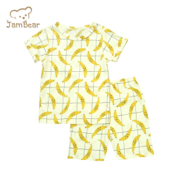 Jambear Short Sleeve Lounge Sets Eco-Friendly Two Piece Sleepers Organic Baby Loungewear Toddler Short Sets