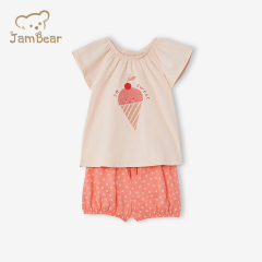 100% Organic cotton baby girl shorts set sustainable toddler shorts set summer baby shorts and t shirt eco friendly t shirt and shorts