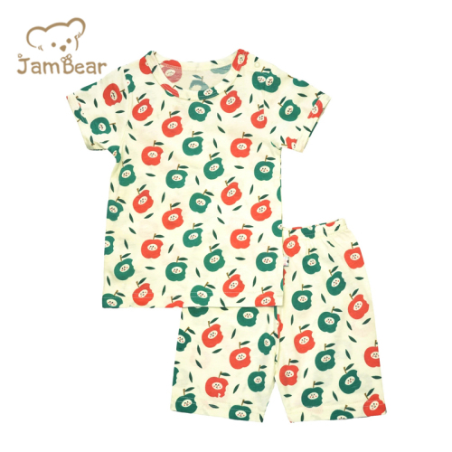 Jambear Short Sleeve Lounge Sets Eco-Friendly Two Piece Sleepers Organic Baby Loungewear Toddler Short Sets