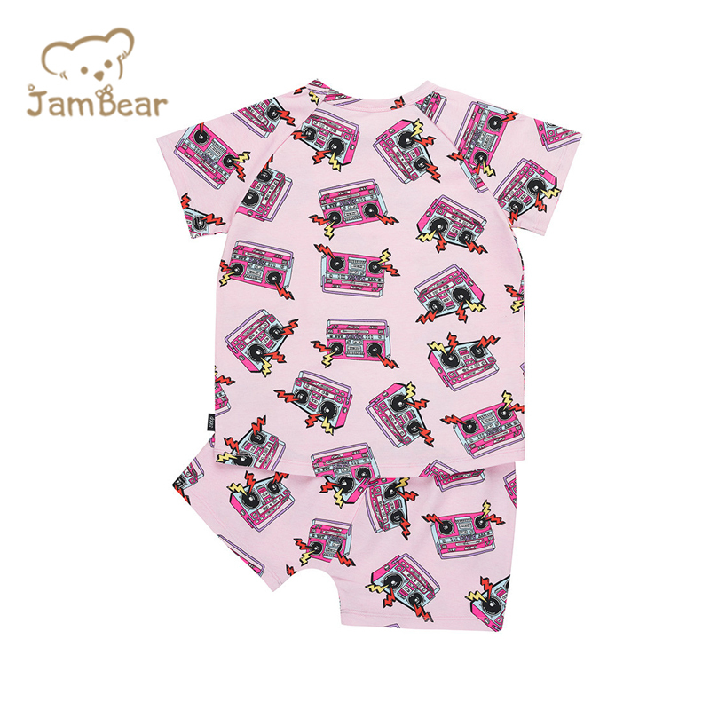 JamBear toddler short sets pyjama organic cotton kids Pajamas Set eco-friendly baby loungewear organic baby clothes
