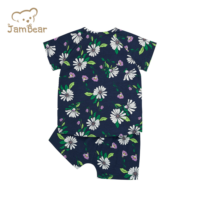 JamBear toddler short sets pyjama organic cotton kids Pajamas Set eco-friendly baby loungewear organic baby clothes