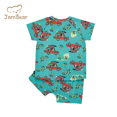 JamBear night suit for baby toddler short sets pyjama eco-friendly organic cotton kids Pajamas Set organic baby clothes