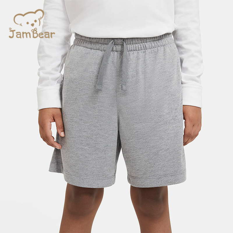 Organic cotton kid boy shorts summer boys shorts sustainable kid jersey shorts eco friendly