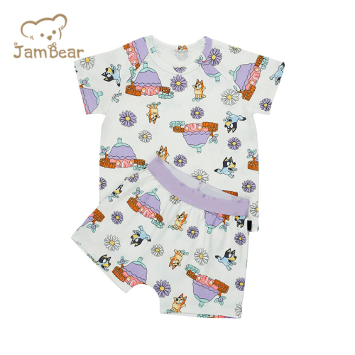 JamBear toddler short sets pyjama organic cotton kids Pajamas Set eco-friendly baby loungewear organic baby clothes