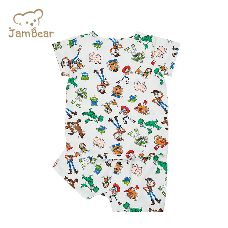 JamBear baby two piece sleepers Summer kids pyjamas toddler short sets organic baby clothes eco-friendly night suit for baby