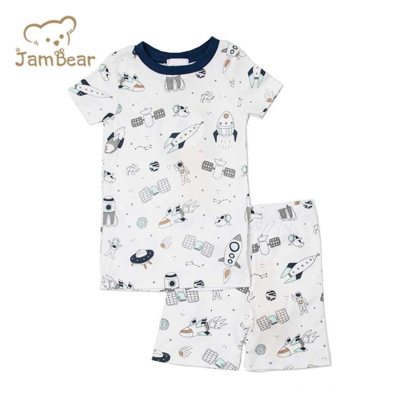 JamBear Baby Organic Cotton Pajamas Set Summer toddler Pyjamas Set organic baby clothes eco-friendly newborn underwear set