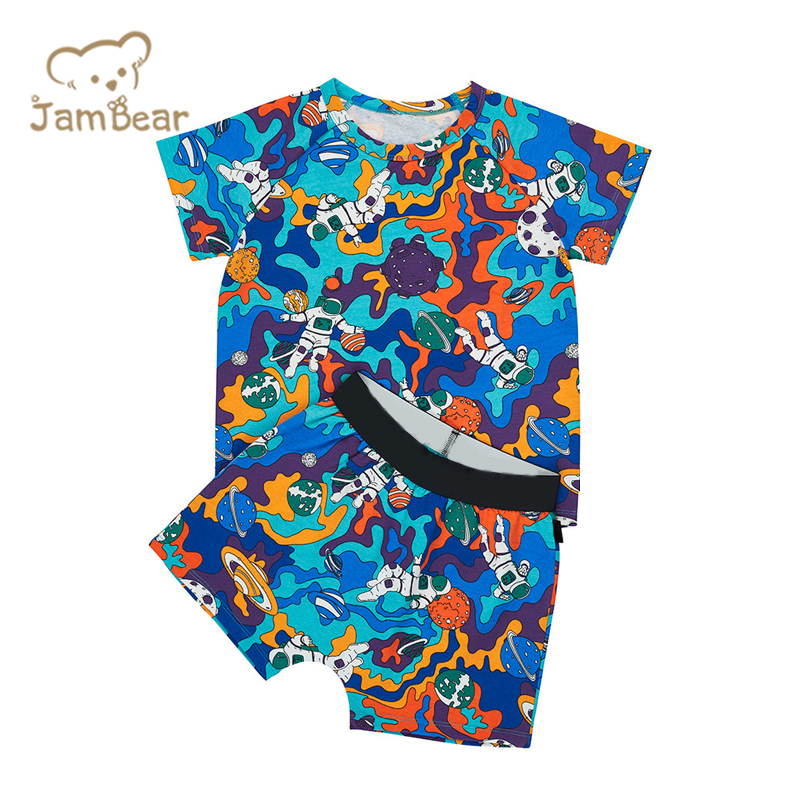 JamBear baby pajama set eco-friendly two piece sleepers organic baby clothes toddler Pyjamas Set Organic cotton pjs baby