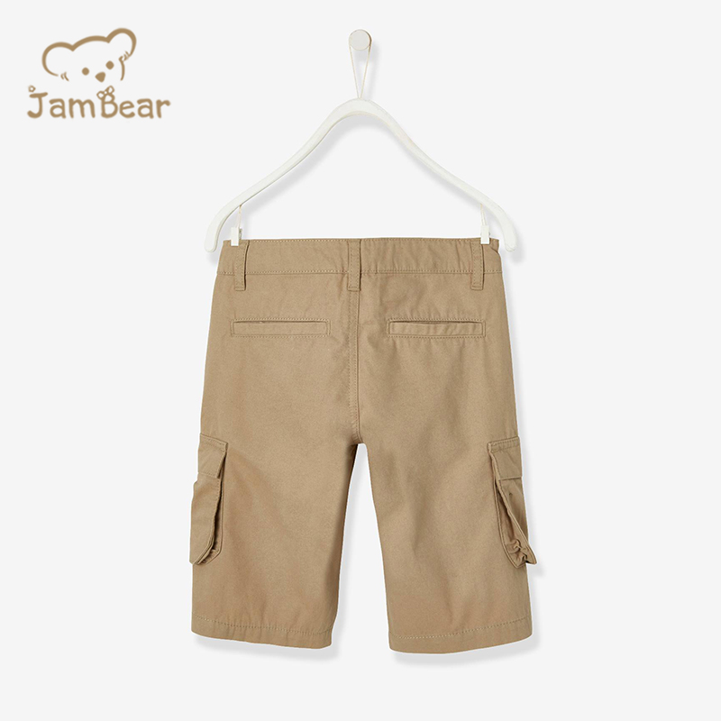 Summer cargo-style bermuda shorts for boys sustainable kids cargo shorts 100% organic cotton boys shorts kid short sweat pants