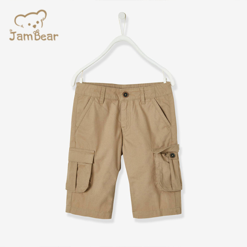 Summer cargo-style bermuda shorts for boys sustainable kids cargo shorts 100% organic cotton boys shorts kid short sweat pants