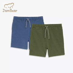 100% Organic cotton jersey boys shorts summer kids' plain jersey shorts sustainable children's shorts eco friendly