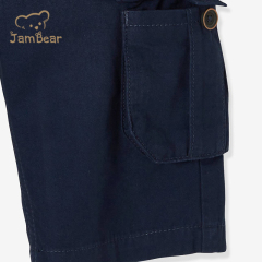 100% Organic cotton kids cargo shorts eco friendly boys shorts sustainable cargo-style bermuda shorts for boys