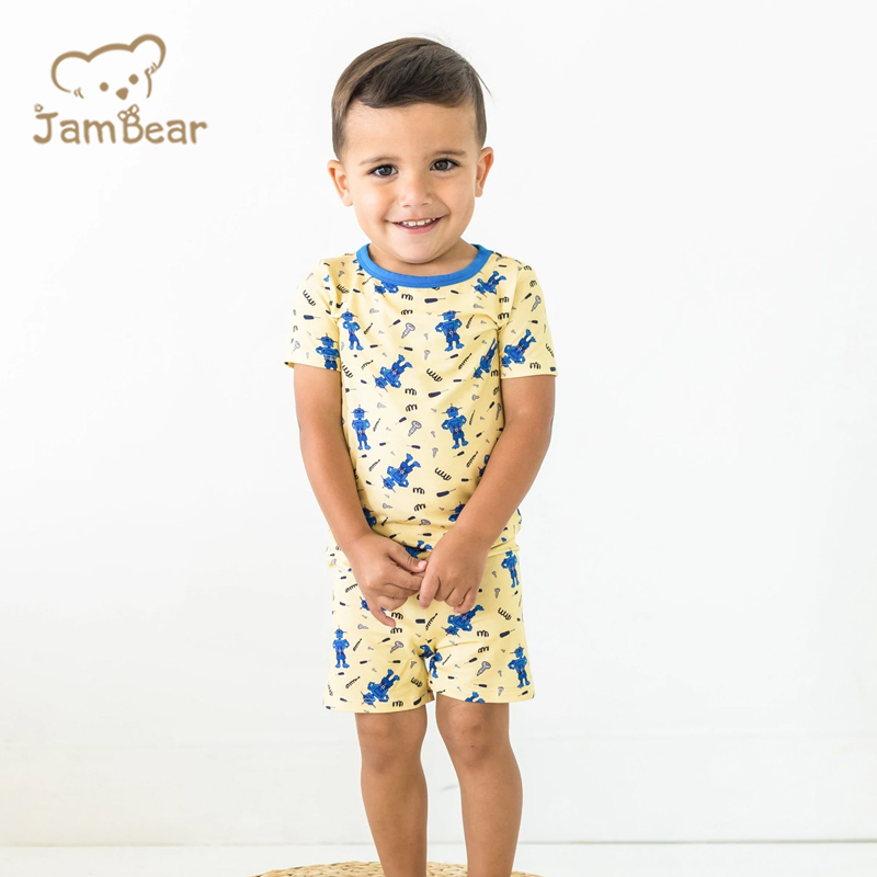 JamBear Shorts Pajama Set organic baby loungewear organic baby clothes Bamboo Viscose Two Piece set toddler short sets