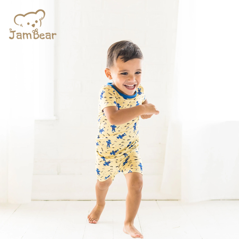 JamBear Shorts Pajama Set organic baby loungewear organic baby clothes Bamboo Viscose Two Piece set toddler short sets