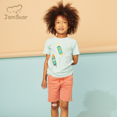 Sustainable kids boy shorts organic cotton kids shorts for summer french terry children shorts eco friendly