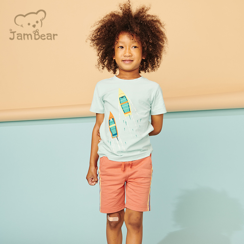 Sustainable kids boy shorts organic cotton kids shorts for summer french terry children shorts eco friendly