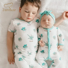 JamBear Shorts Pajama Set organic baby loungewear organic baby clothes Bamboo Viscose Two Piece set toddler short sets