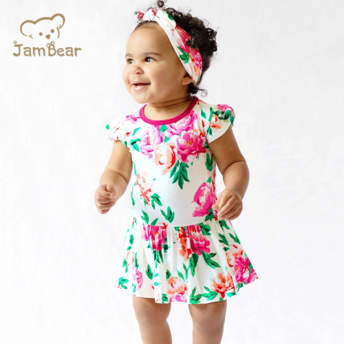 Jambear baby twirl bodysuit bamboo infants onesie organic baby clothes Bamboo viscose toddler romper Unisex Baby suit