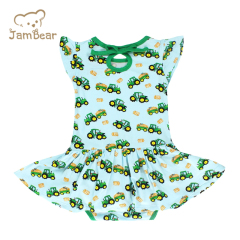 Jambear infants Twirling Onesie summer baby romper Eco-friendly newbron bodysuits organic baby clothes bamboo infants onesie
