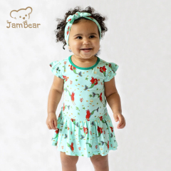 Jambear baby twirl bodysuit bamboo infants onesie organic baby clothes Bamboo viscose toddler romper Unisex Baby suit