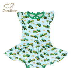 Jambear infants Twirling Onesie summer baby romper Eco-friendly newbron bodysuits organic baby clothes bamboo infants onesie