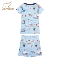 JamBear toddler short sets organic baby clothes Organic cotton kids Pajamas Set eco-friendly two piece sleepers