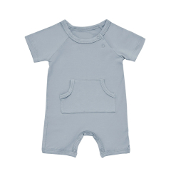 Jambear Bamboo viscose baby romper organic baby clothes Eco-friendly Infants onesie short sleeve button bodysuit