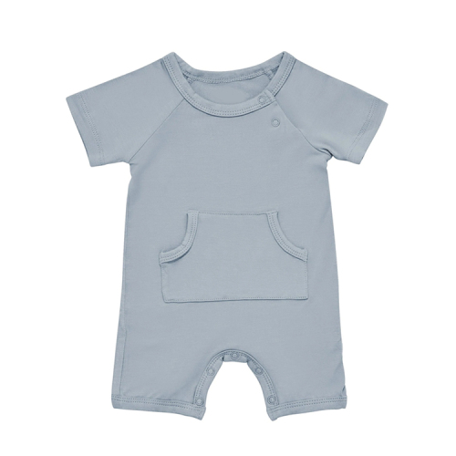 Jambear Bamboo viscose baby romper organic baby clothes Eco-friendly Infants onesie short sleeve button bodysuit