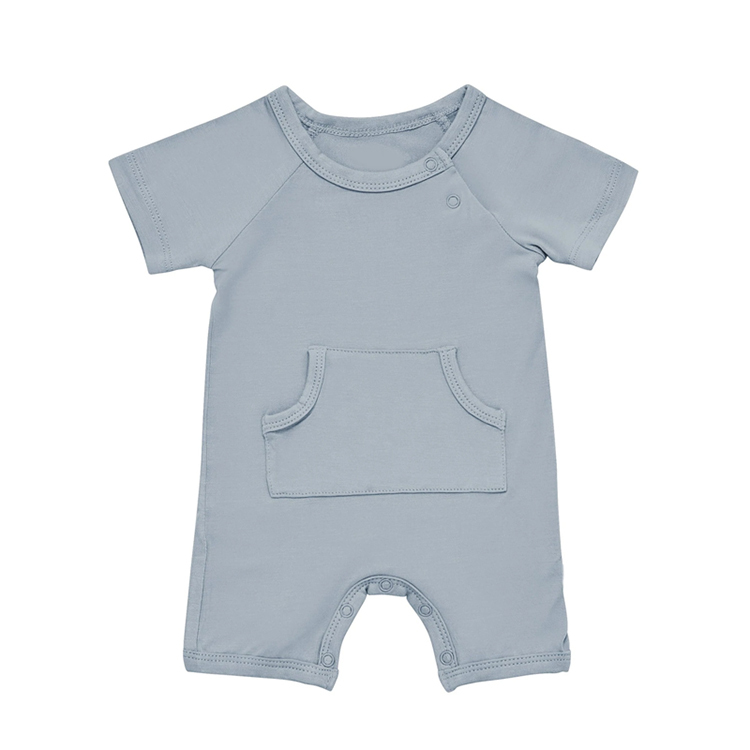 Jambear Bamboo viscose baby romper organic baby clothes Eco-friendly Infants onesie short sleeve button bodysuit