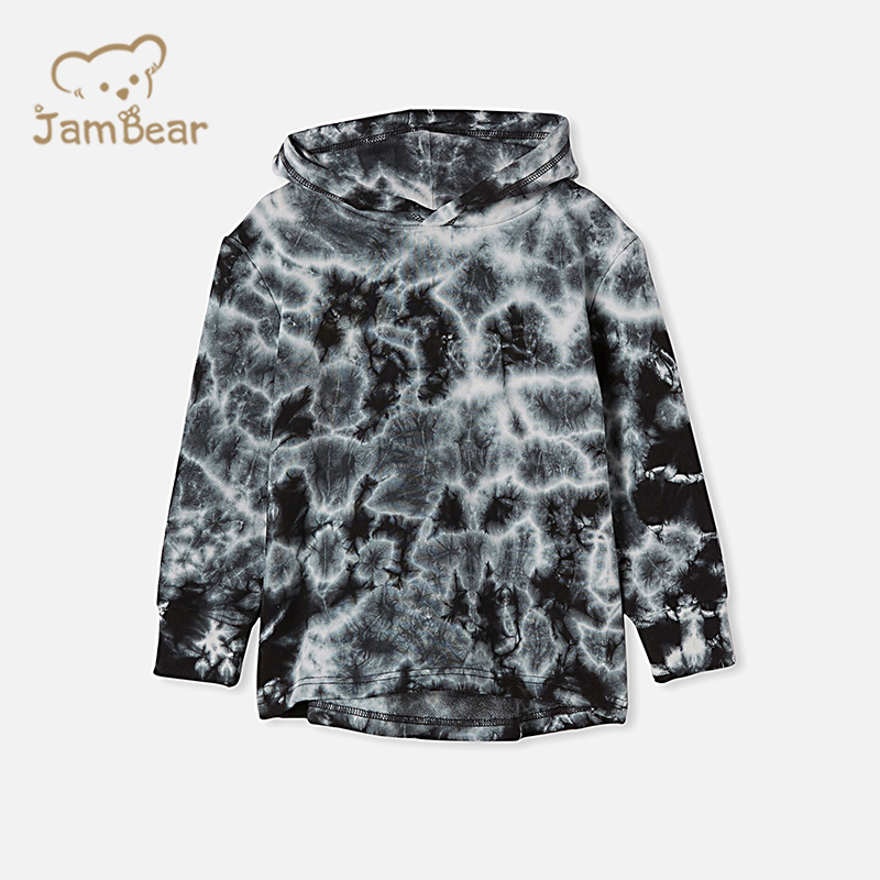 Organic Cotton kids tie dye hoodies eco friendly children hoodies sustainable custom children hoodie