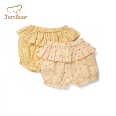 Organic Cotton baby bloomers sustainable girls bloomer eco friendly bloomer set in cotton muslin