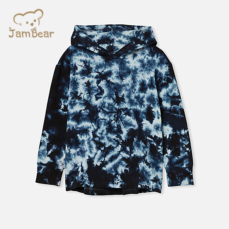 Organic Cotton kids tie dye hoodies eco friendly children hoodies sustainable custom children hoodie
