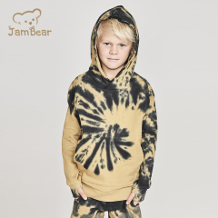 Sustainable kids tie dye hoodies organic cotton hoodie for boy eco friendly hoodies children