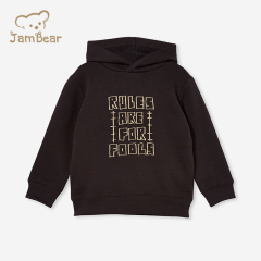 Sustainable hoodie kids organic bamboo print girls pullover hoodie eco friendly children hoodie