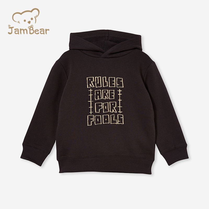 Sustainable hoodie kids organic bamboo print girls pullover hoodie eco friendly children hoodie