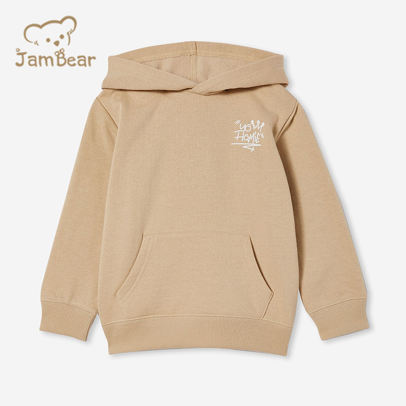 Sustainable hoodie kids organic bamboo print girls pullover hoodie eco friendly children hoodie