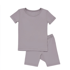 Short Sleeve Lounge Sets toddler short sets solid color pajamas Bamboo viscose baby pyjama sets