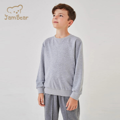 Sustainable children boy sweatshirt organic kids bamboo sweatshirt eco friendly children crew neck sweatshirt