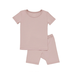 Short Sleeve Lounge Sets toddler short sets solid color pajamas Bamboo viscose baby pyjama sets