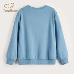 Sustainable children boy sweatshirt organic kids bamboo sweatshirt eco friendly children crew neck sweatshirt