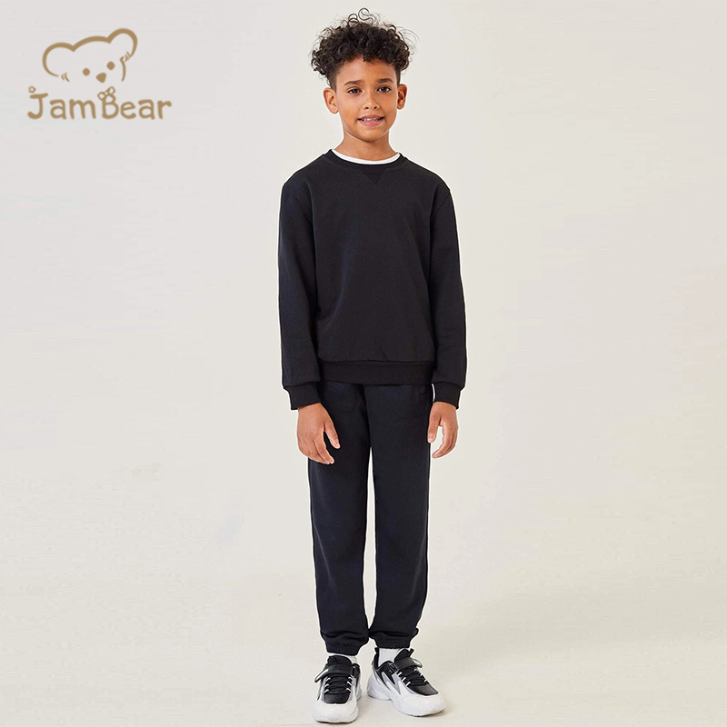 Organic children bamboo sweatshirt sustainable sweatshirts for boys eco friendly crewneck sweatshirt kids
